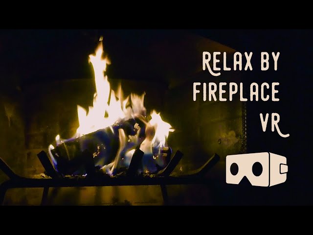 Fireplace VR - Relax next to a calm fire - SLOW VR