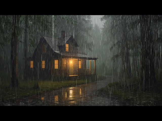 FASTEST Sleep Heavy Rain on the Rooftop ~ Heavy Rain Sounds And Thunderstorm Sounds For Fast Sleep