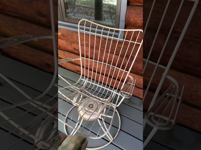 Vintage midcentury Homecrest patio chair inexpensive replacement cushion found!