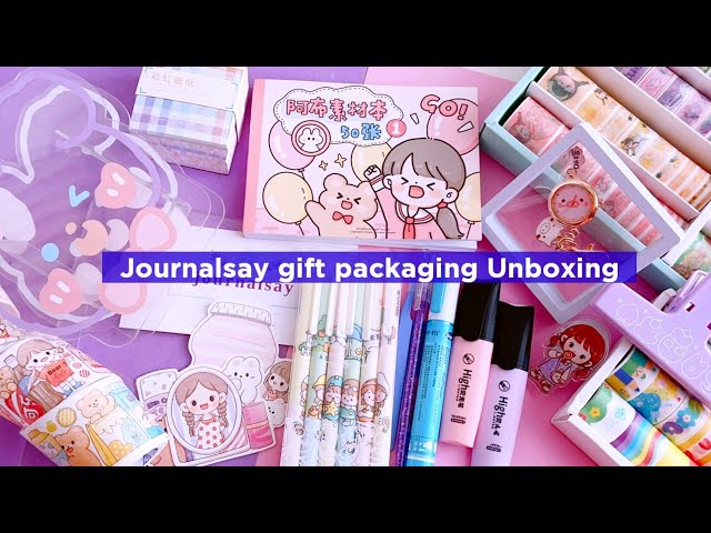 Stationery haul / Stationery unboxing / sticker book +washi tape / Sponsored by (Journalsay shop)