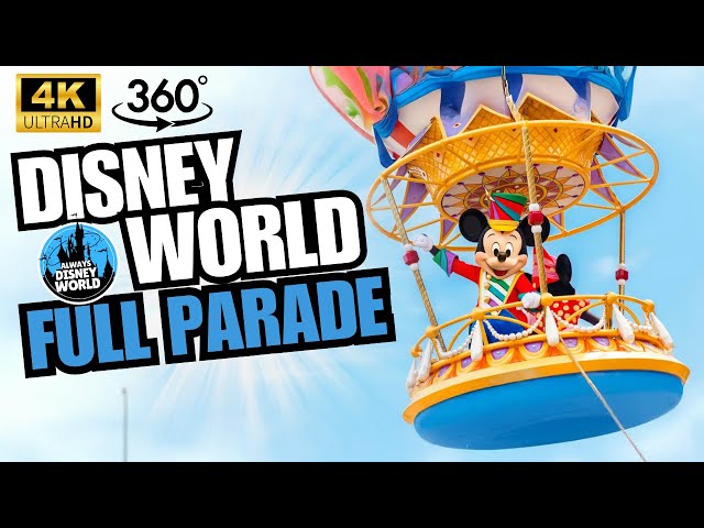 360 Degree Video 4K Disney World Festival of Fantasy Parade 2025 Magic Kingdom Mickey Mouse Parade