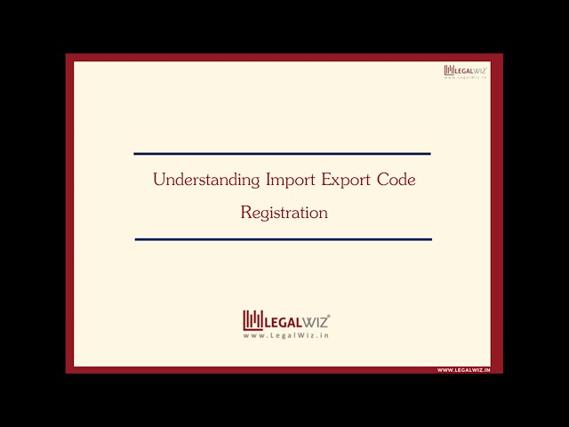 Understanding Import Export  Code Registration