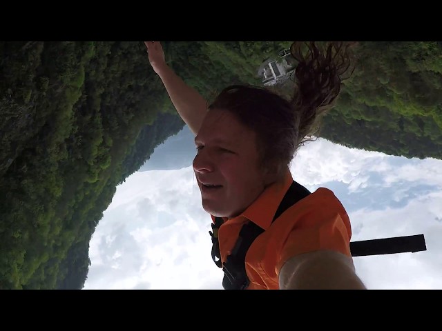 My second bungee jump (backwards) at Diga Verzasca