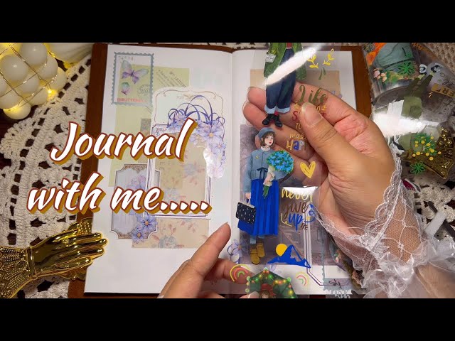 Aesthetic Journal With Me ❄️ Simple Journaling Idea | Relaxing Journal Making 💫