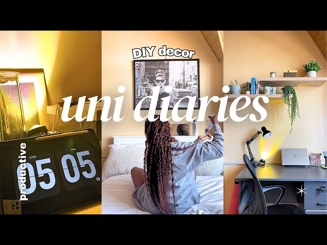 College diaries📎| waking up at 5AM,🪴AESTHETIC room makeover, baking