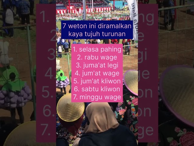 7 weton ini diramalkan kaya tujuh turunan #shorts #primbonjawalengkap #weton