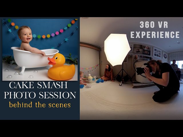 Cake smash photo session experience  - virtual reality VR 360 - Ania Photo - behind the scenes