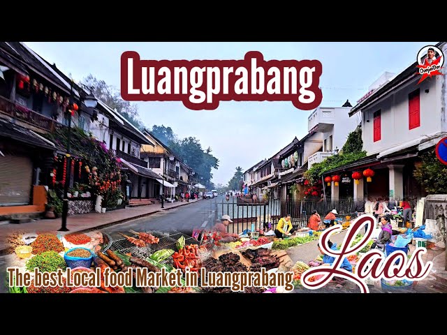 #food best local Lao food market in Luangprabang #travel #foodandtravel #market #foodie #streetfood