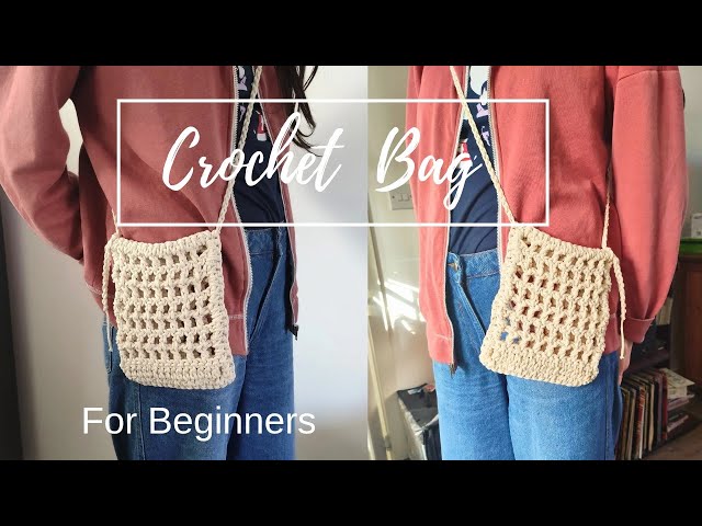 Crochet bag/ easy pattern for beginners/ step by step tutorial. Crossbody bag/ Shoulder bag.