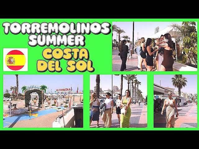 ❤️ Torremolinos Summer Promenade Walk, Costa del Sol. Malaga Spain Andalusia