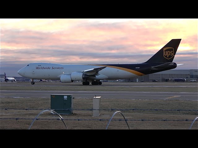 UPS 747-8 Sunrise Departure | MSP