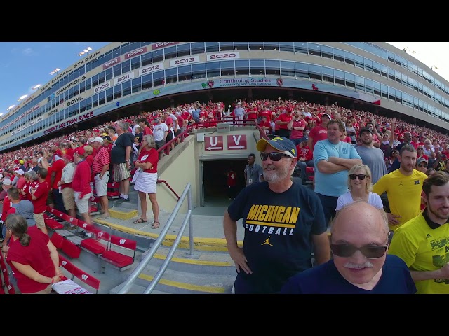 Jumparound  at Michigan vs Wisconsin football 10-2-21