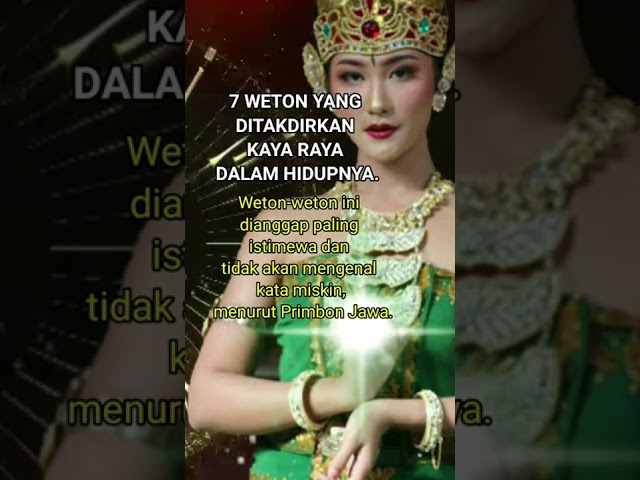 7 Weton yang ditakdirkan kaya raya #shorts #weton #primbonjawa #kitabprimbonjawa