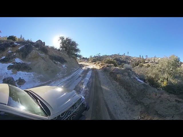 Icy Dirt Roads up to the Campsite