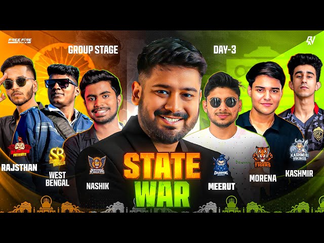 State Wars Season 2 🗿 League Stage Day 3 🔥 #freefire #freefirelive #rockyrdxlive