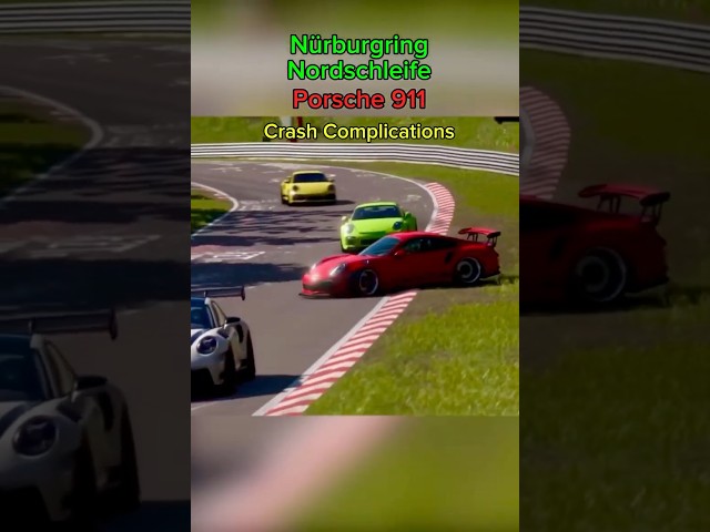 Nurburgring Nordschleife - Porsche 911, Crashed ! #gt7 #simracing #shorts