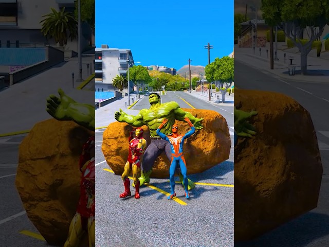 GTA V SPIDER MAN CALLING HELP FROM IRON MAN #shorts | GERINGG