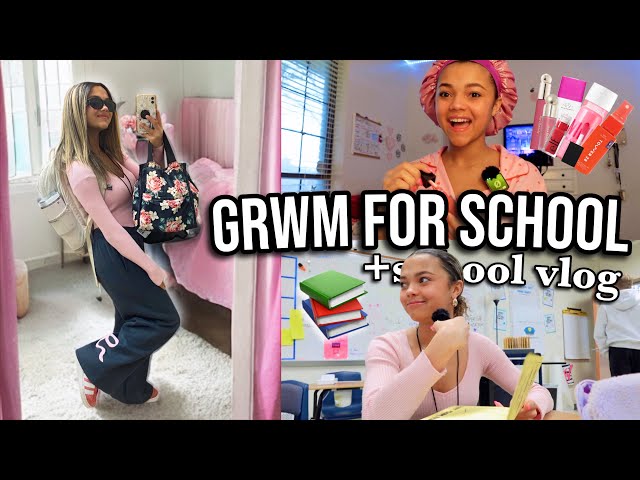 GRWM FOR SCHOOL | morning routine, school vlog, interviews  (2025)