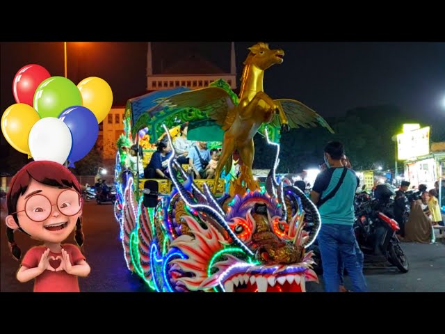 Odong Odong Lampu Cantik,Balon Karakter Lucu,Balon Gas Helium,Lagu Anak Populer Indonesia