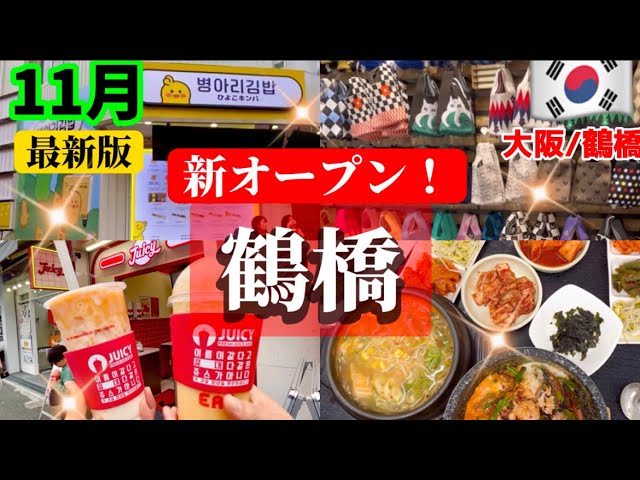 【秋の鶴橋コリアンタウン】続々と新オープン‼️明洞最新トレンドが鶴橋に！/鶴橋食べ歩きひよこキンパ/鶴橋キムチ山田商店の食道【大阪生野コリアンタウン】