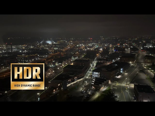 Breathtaking 4K HDR Night Views of Downtown Tacoma from 23rd Floor of Marriott Hotel