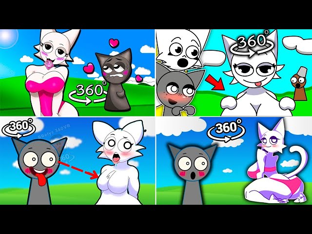 Incredibox Sprunki: Gray x Wenda sus meme compilation (part 7) 360°