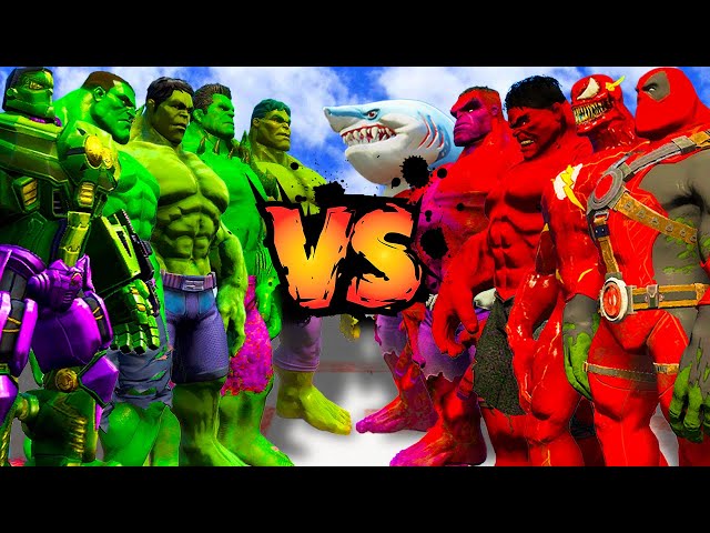 GREEN HULK vs RED HULK - EPIC SUPERHEROES BATTLE