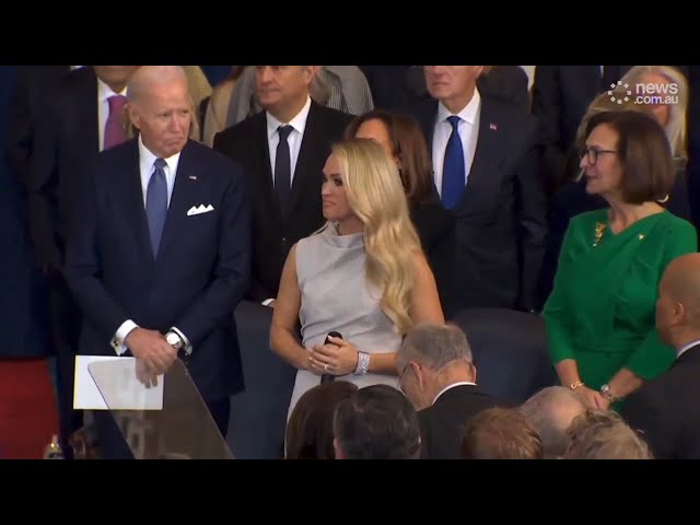 Soundtrack fails during Carrie Underwood's inauguration performance