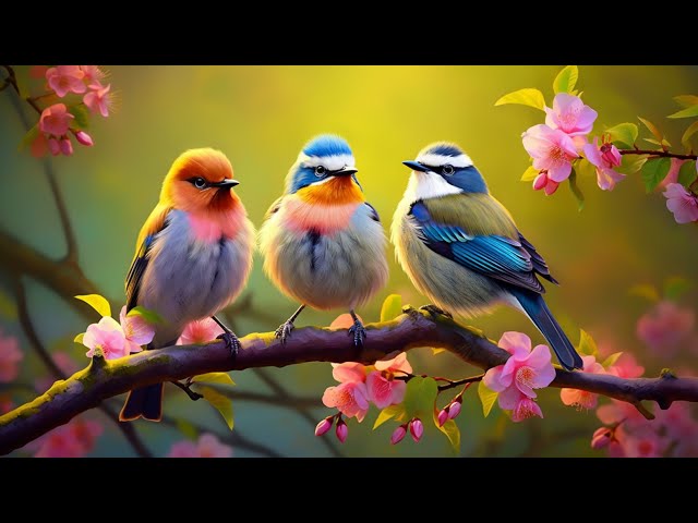 Relaxing Bird Sounds 4K ~ Birds Singing Heal Stress, Anxiety and Depression, Heal the Mind