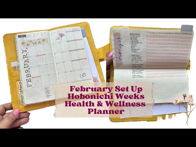 February set - up in my Hobonichi Weeks Health & Wellness Planner