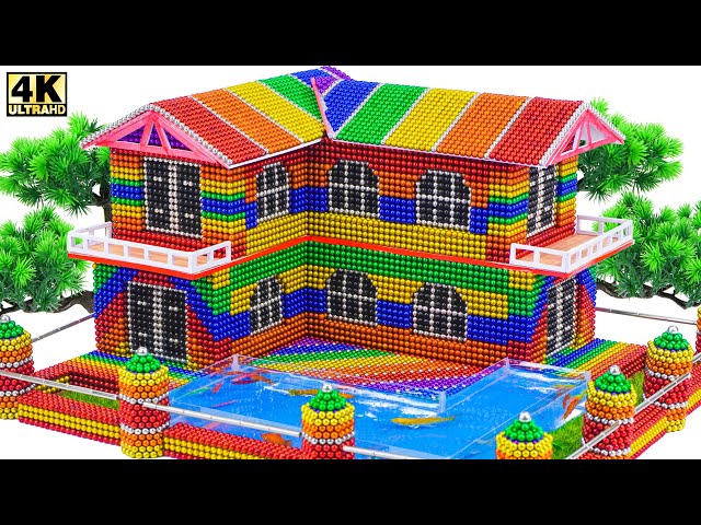 🔴 DIY - Beautiful House & Swimming Pool from ASMR Magnetic Balls #60