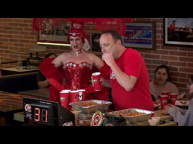 Joey Chestnut sets the Raising Cane's Chicken Finger Record!