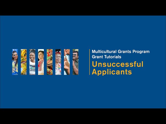 Multicultural Affairs Grant Tutorials: Unsuccessful Applicants