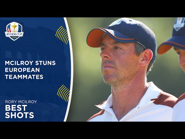 Teammates CAN'T BELIEVE Rory McIlroy Pulled Off This Chip Shot | 2023 Ryder Cup