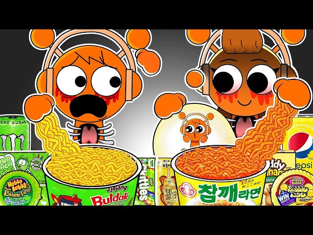 Incredibox Sprunki - Oren Horror VS Oren Pregnant Convenience Store Food Mukbang ASMR | Animation