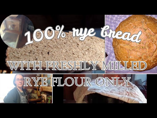 100% rye bread, with freshly milled rye flour only