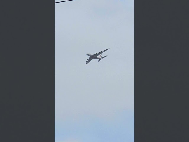 Epic Emirates A380 flypast on way to BHX! #aviation #plane #airplane #A380 #emirates #fly #travel