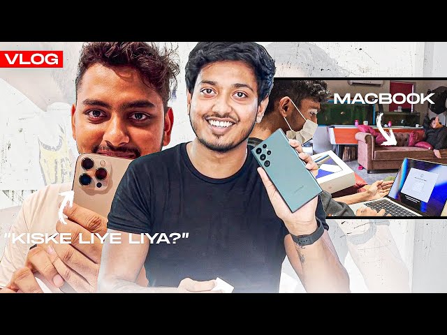 I BOUGHT a NEW PHONE but AMAN ne iPhone kiske liye liya? Adi got a macbook | Gaming House Vlog#6