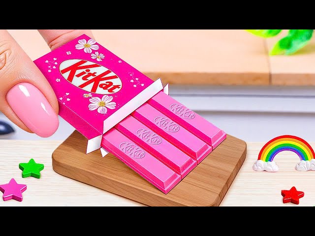 Amazing KitKat Cake Dessert, Delicious Mini Rainbow KitKat Chocolate Cake Recipe, Mini Cake