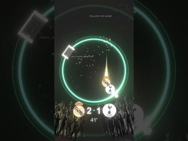 REAL MADRID vs TOTTENHAM🤯#footballmarbles #footballedit #neonarcade #tottenham #realmadrid