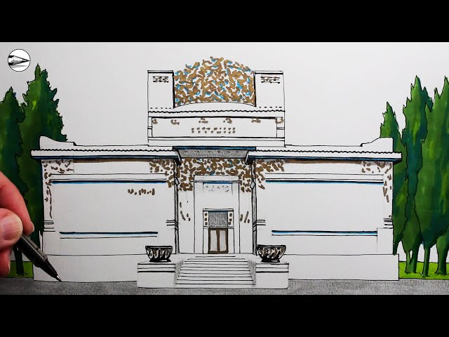 How to Sketch Vienna's Secession Building: Pencil & Pen Guide