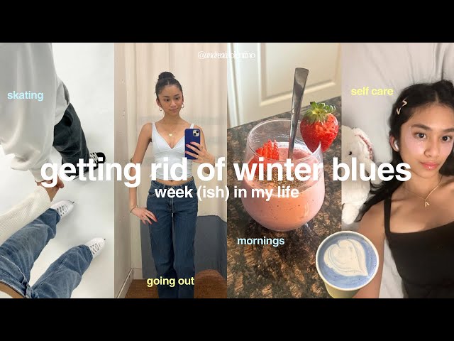 how i stay motivated during winter | self care, cleaning, skating & going out