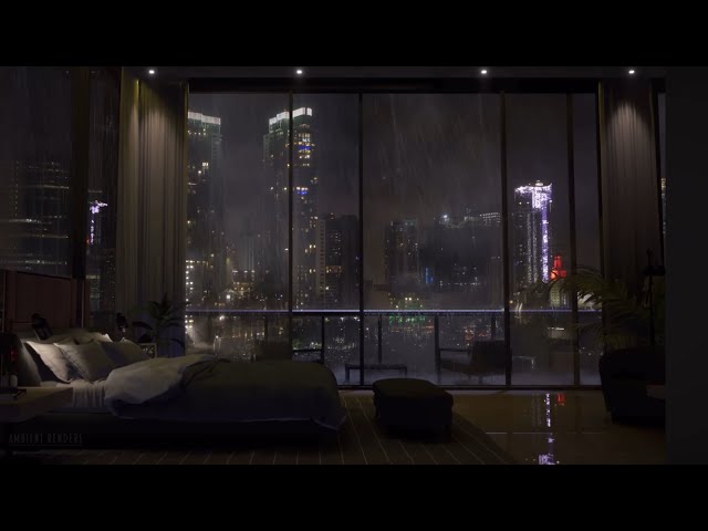 Heavy Rain Relaxing Music For Deep sleeping.Chill And Cozy Forget Negative Thoughts.