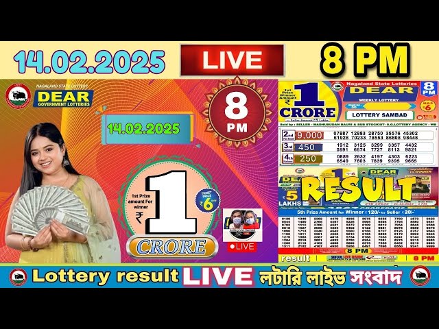 Nagaland Lottery Sambad Live 8pm 14/02/2025 Lottery Live