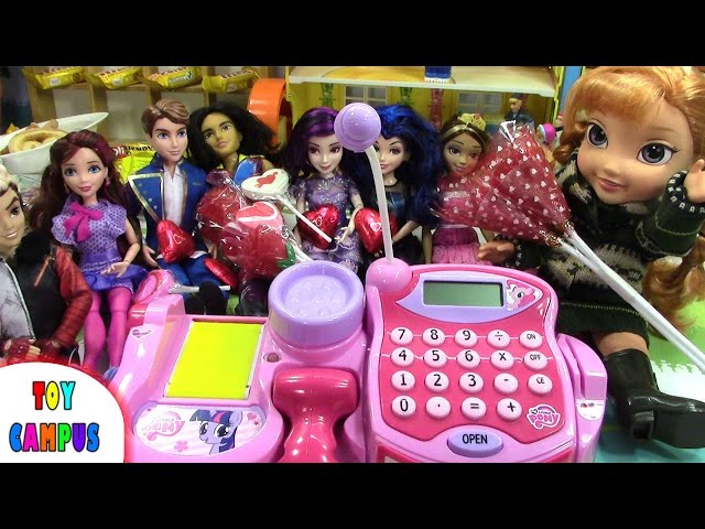 Descendants Valentines My Little Pony Cash Register | Chocolate Shop Disney | ToysReview ToyCampus