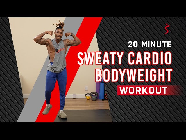 20 Minute Sweaty Cardio Bodyweight Workout | Sweat It Out!