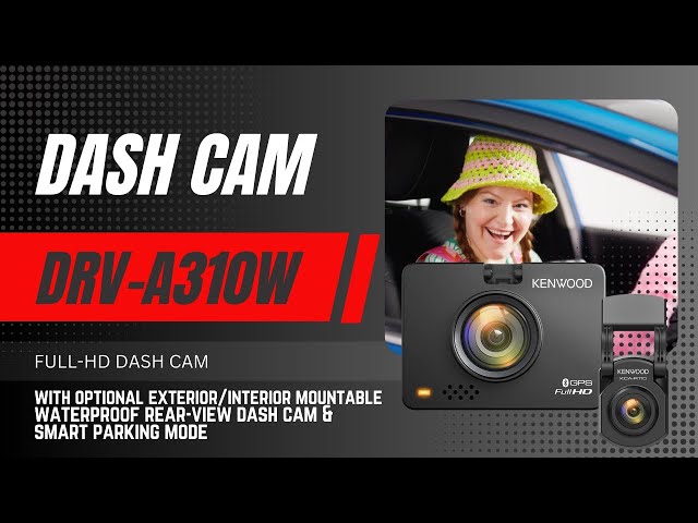 KENWOOD DRV-A310W Dash Cam | Full-HD Dash Cam Captures Important Details of your Journey