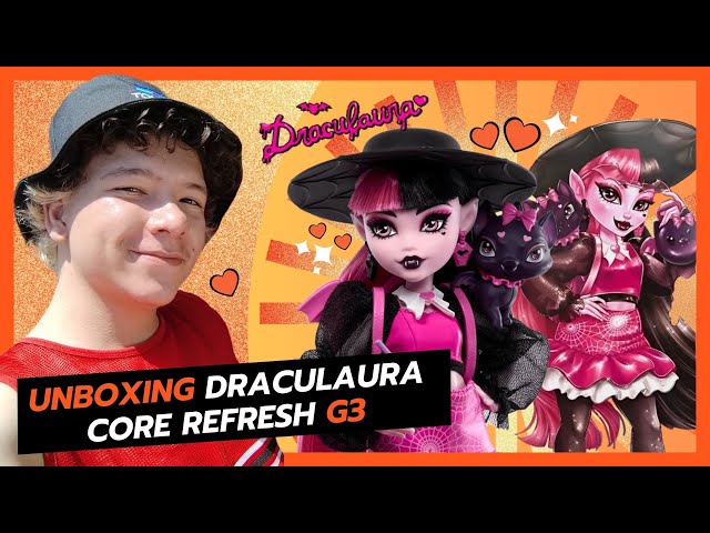 DRACULAURA CORE REFRESH unboxing e Review das Monster high G3! #draculaura #monsterhighg3