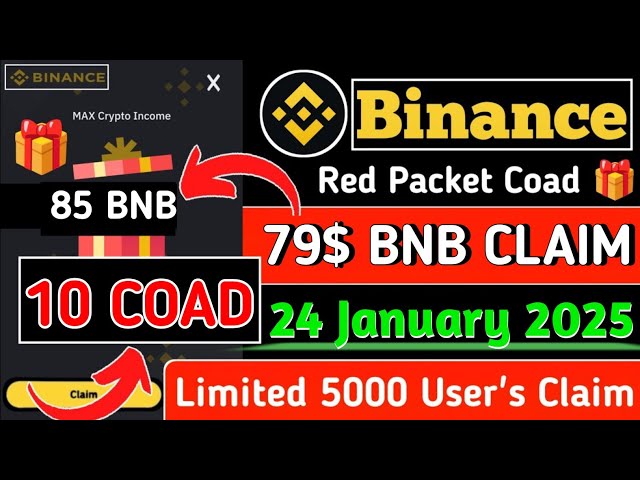 Binance Red Packet code in Binance Today Claim USDT BTC TON Red packet code 24 January 2024