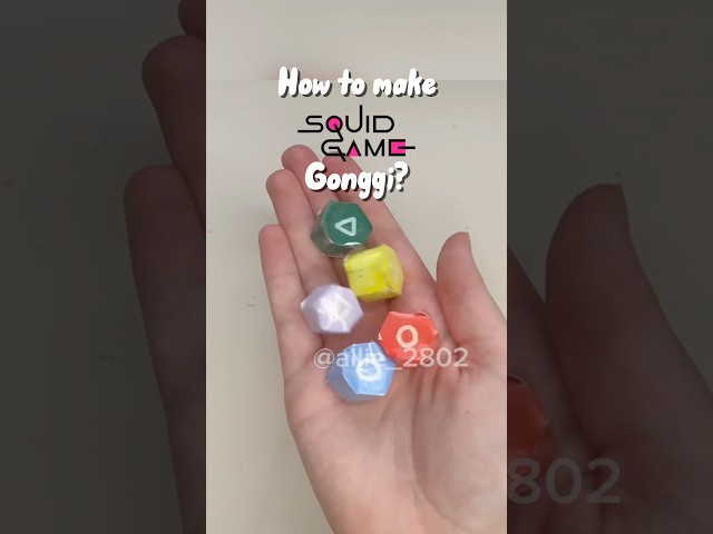 Squid Game Gonggi 🦑🎮 Tutorial #squidgame #gonggi #tutorial #asmr #diy